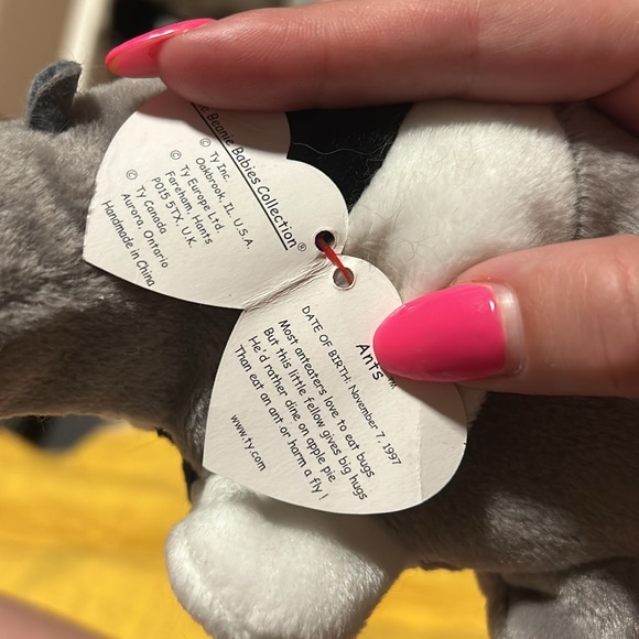 Ty Original Beanie Baby Ants The Anteater - RARE Tag W/ Errors Vintage 1998 - Picture 3 of 3